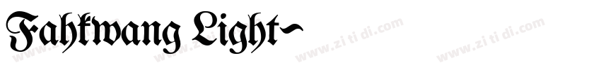 Fahkwang Light字体转换